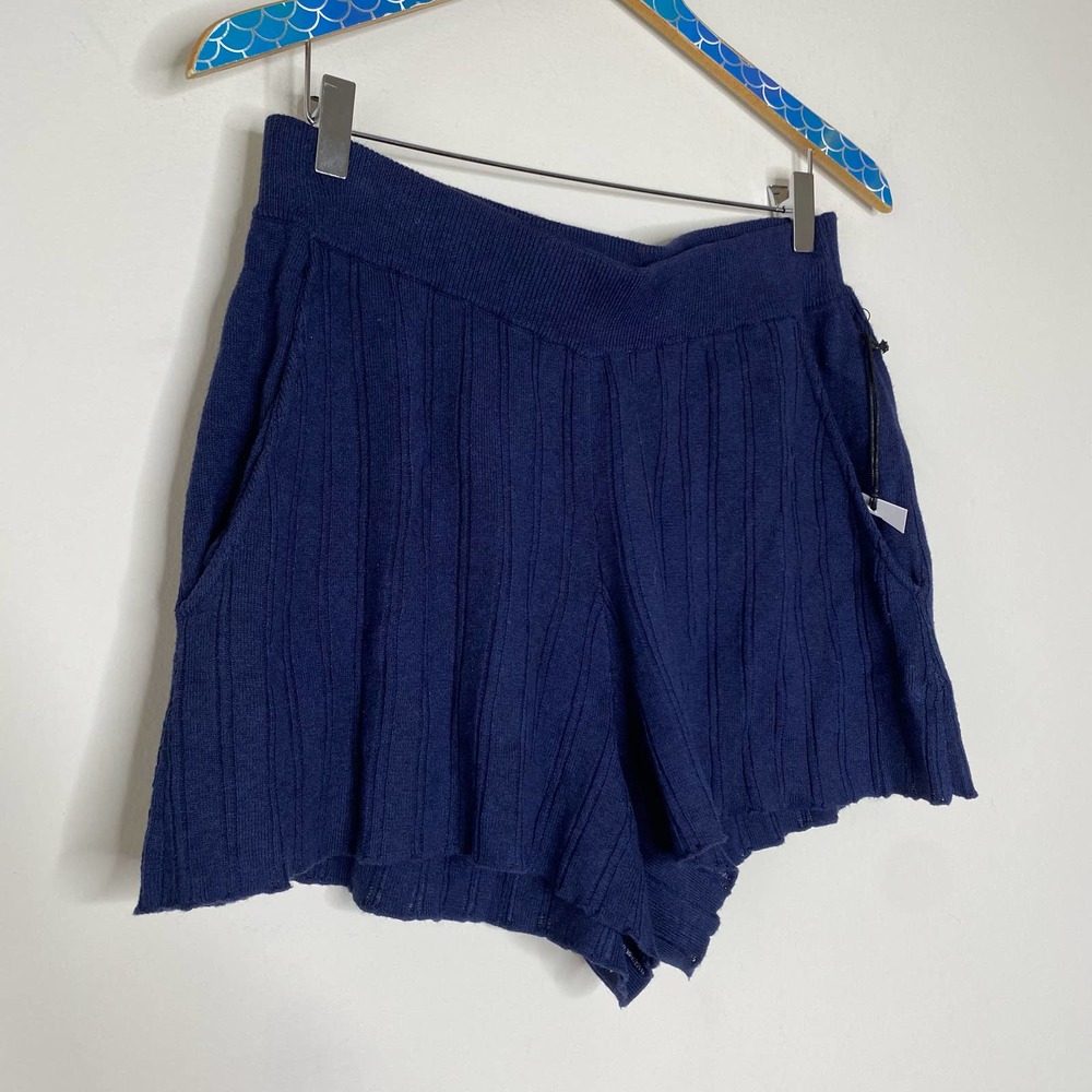 Apiece Apart Navy Women's Shorts - Picture 3 of 8